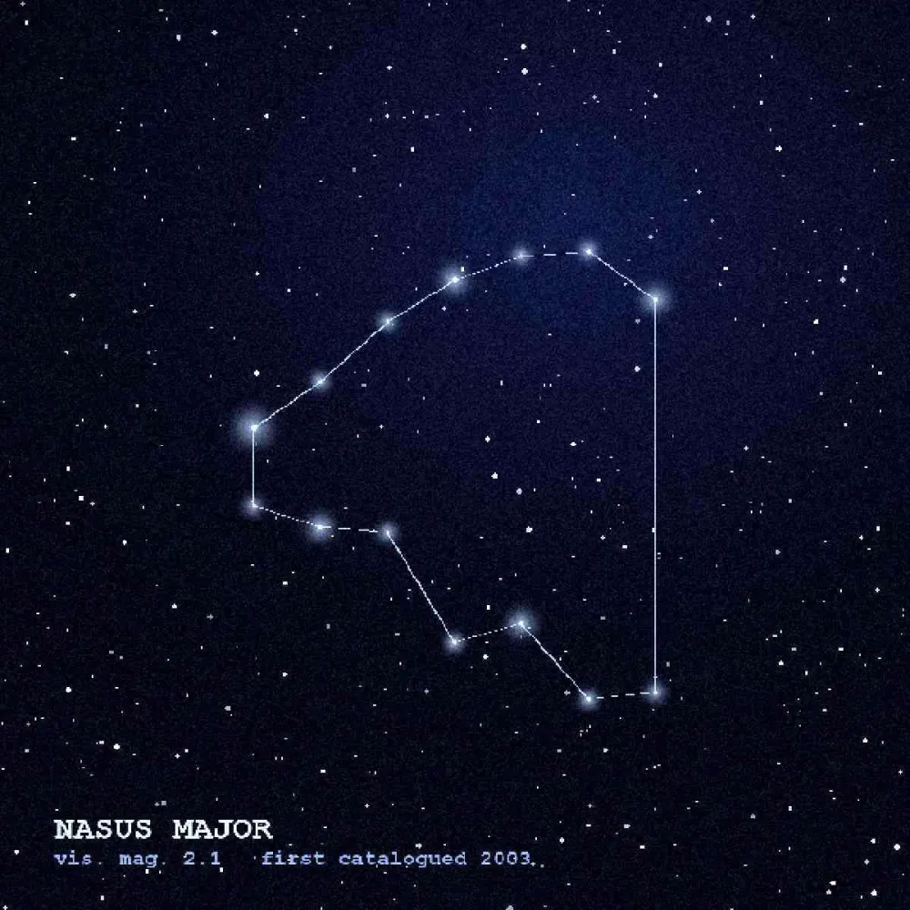 The creature drawn as a constellation